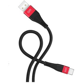 Resim DM SL003 USB to Type-C 3A Hızlı Şarj ve Data Kablosu Siyah 1.2 Metre 