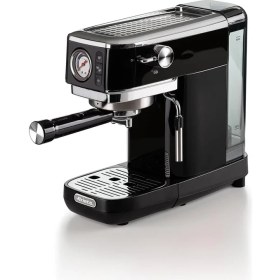 Resim Espresso Slim Metal 1381, Manometreli Kahve Makinesi, Kahve Tozu ve Ese Kapsülleri ile Uyumlu, 15 Bar Max, Filtre 1 Veya 2 Fincan, Cappuccino Başlığı, 1300 W, Siyah 