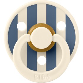 Resim Bibs Studio Colour Block Anatomik Emzik-Ivory/Steel Blue - 0-6 Ay 