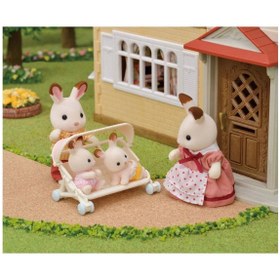 Resim Sylvanian Families Üçüz Bebek Arabası 5533 
