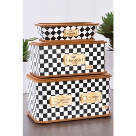 Resim 3'lü Ahşap Patates Soğanlık Ekmeklik Sebzelik Sepeti Ekmek Sepeti Kutusu 
