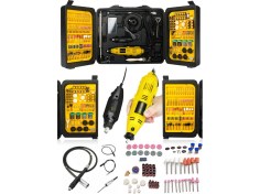 Resim Graizer 400 Watt 350 Parça 60.000 Rpm 6 Kademe Devir Ayarlı Hobi Gravür Seti Mini Taşlama Makinesi Sarı 