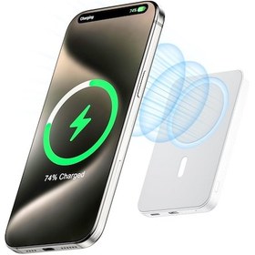 Resim Kablosuz Power Bank, Manyetik Powerbank, Pd Usb-c Hızlı Şarj Batarya Paketi, İphone 15/14/13/12 Plus/mini/pro/pro Max İle Uyumlu 