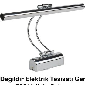 Resim Flüt LED Aplik Elektrikli 6500K Beyaz Işık Banyo Tablo Çalışma Masası Duvar Aydınlatma Gümüş 