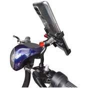 Resim Createtech Vkemall Tutucu Telefon Motosiklet Motosiklet Dönebilen D Alüminyum Alaşım 360 Oc Siyah 