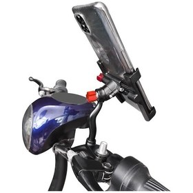 Resim Createtech Vkemall Tutucu Telefon Motosiklet Motosiklet Dönebilen D Alüminyum Alaşım 360 Oc Siyah 