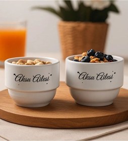 Resim Bk Gift Kişiye Özel İsimli 2li Çerezlik Kase-5 Yeni Ev Hediyesi Önerileri, Misafir Sunum Ürünü, Çay Yanı Kase Kobitmeyencom34790 Bk Gift 