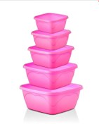 Resim 5li Kare Plastik Badya Leğen Iç Içe Set Mini 