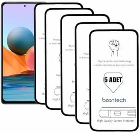 Resim Bzontech Xiaomi Mi Note 10 Pro ile Uyumlu Ekran Koruyucu Tam Kaplayan 5li Set 