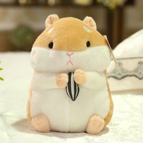 Resim Cute Hamster Plush Toy Mouse Pendant Keychain Doll - Bronze / 10CM 