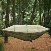 Resim 2 Kişi Kamp Hamakı Sivrisinek Ağı ile - 259.08cm x 139.7cm Hafif Açık Hamak Koltuk, 199.58 KG Kapasite, Ağaç Kayışları ve Taşıma Çantası ile Taşınabilir, Arka Bahçe, Seyahat ve Sırt Çantası için İdeal, Kamp Hamakı 