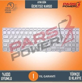 Resim Dell Uyumlu Inspiron 15-7000 Serisi 15-7537 Klavye Işıklı Gümüş Tr 