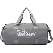 Resim Fashion Schoolbags SJ-629 Büyük Kapasiteli Kadın Oxford Kumaş Su Geçirmez Fitness Tote Çapraz Askılı Çanta Seyahat Bagaj Çantası-Gri (Yurt Dışından) 