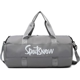 Resim Fashion Schoolbags SJ-629 Büyük Kapasiteli Kadın Oxford Kumaş Su Geçirmez Fitness Tote Çapraz Askılı Çanta Seyahat Bagaj Çantası-Gri (Yurt Dışından) 