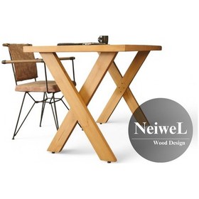 Resim Neiwel Enax Doğal Ahşap Çalışma Ve Ofis Masası-70cm-160cm Açık Ceviz 