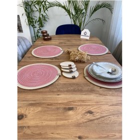 Resim Jütex Home Jüt Hasır Amerikan Servis Supla ve Bardak Altı 8 Parça 