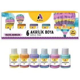 Resim Adel Akrilik Boya Pastel Renk 6 Renk 