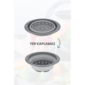 Resim Flora Katlanabilir Yuvarlak Süzgeç 6,5 Litre Gri 