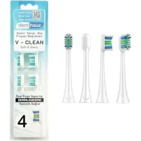 Resim V Clean Sonic Soft Temizlik - Sonicare Uyumlu 4 Adet Yedek Başlık 