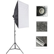 Resim Deyatech Softbox 50X70Cm Tek Duyulu Sürekli Video Işığı Yotuber Kit Makeup Kit 