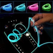 Resim 5 Metre Araba İçi LED Dekoratif Lamba EL Kablolama Neon Şerit için Otomatik Kendin Yap Esnek Ortam Işığı Parti Atmosferi Diyot USB 