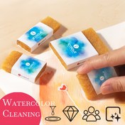 Resim Icolor Kauçuk Temizleme Süngeri - Çok Amaçlı, Su Temizleme Temalı Tasarım, Kağıt, Plastik, Ayakkabı ve Deri'den Yapıştırıcıları ve Kalıntıları Gidermek İçin İdeal, Deri Bakımı | Sanatsal Sünger | Dayanıklı Temizleme Malzemesi, Temizlik Malzemeleri 