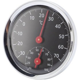 Resim Hangfox Alüminyum Dairesel Termometre-higrometre: -30 C/+70 C Aralığı, Akıllı Algılama, Duvar/masa Üstü Montajlı 10-100% Rh 