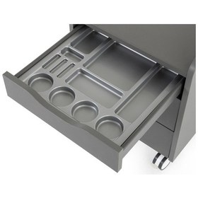 Resim Creo Mobili Çekmeceli Tekerlekli Sirius Keson Oturulabilir Ofis, Ev Komodini Antrasit/yeşil 