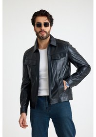 Resim Franko Armondi Fit Kısa Erkek Deri Ceket E3-k-2539-23419 Siyah 