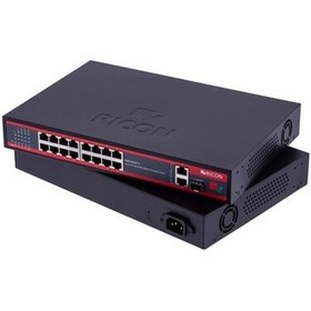 Resim Ricon Rsb163gep+u 16 Port-gigabit Power Over Ethernet Unmanaged Switch 