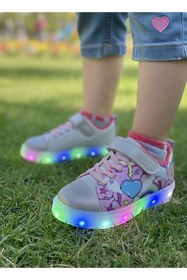 Resim Surpie Shoes Kız Çocuk Unicorn Günlük Ayakkabı, Çocuk Işıklı Ayakkabı 