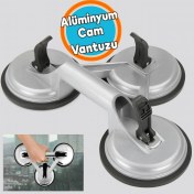 Resim Alüminyum Vakumlu 3'lü Cam Vantuzu Cam Fayans Ahşap Metal Taşıma Kaporta Göçük Düzeltme Aparatı Üçlü 