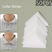 Resim 50 adet Yaka Sticker, Sabit Gömlek Yaka Sticker, Erkekler için Üçgen Sticker 