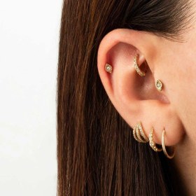 Resim Cherry By Özkonak Frambuaz Tragus Piercing Sarı 