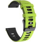 Resim Samsung Galaxy Uyumlu Watch Için 4 44 Mm 20 Mm Silikon Saat Bandı Siyah Sarı Samsung Yeşil - Siyah 902597 