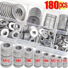 Resim 180 adet 304 Paslanmaz Çelik Somun Seti, Parlatılmış Yüzey, M2-M10 Boyutu, Kolay Kurulum, Dayanıklı Malzeme, DIY Projeleri/Mekanik Elektronik, Profesyoneller ve Tutkunlar için İdeal 