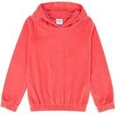 Resim Kız Çocuk Pembe Kapüşonlu Kadife Sweatshirt 