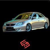 Resim Honda Civic Vtec Yan Marşpiyel Sağ Sol Set Plastik 