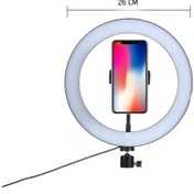 Resim Juo Mj26 RGB Ring Light 26 CM Led Video Işığı Ayak Dahil 