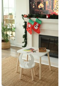 Resim The Kids 1 Masa + 1 Sandalye (Çocuklar için Yaz-Sil Montessori Aktivite ve Etkinlik Masa Sandalye Takımı) 