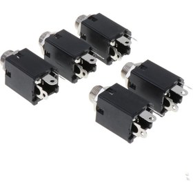 Resim 5pcs 6.5mm Stereo Jack Pim Şasi Paneli Montaj Kulaklık Ses Giriş Soketi (Yurt Dışından) 