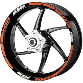 Resim Deeb Ktm Jant Şeridi Turuncu Beyaz Model X N11.52804 