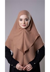 Resim Hürrem Bone Yavruağzı Pratik Hazır Geçmeli Tesettür Eşarp Pamuk Caz Kumaş Çift Katlı Düz Hijab 2303 35 