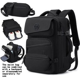 Resim Oldfriend Enoshı Lake Blue 15.6 Inç Ayakkabı Bölmeli Tsa Onaylı Laptop Sırt Çantası Göl Mavisi 