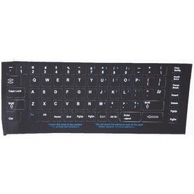 Resim İngilizce Q Klavye Sticker - Siyah 