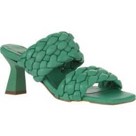 Resim Bueno Shoes Yeşil Koyu Deri Kadın Topuklu Terlik 01WY6804 01WY6804 