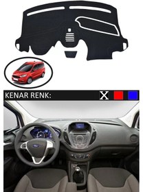 Resim Torpido Koruma Halısı Siyah Kenar Renk Siyah Ford Courier Ekranlı 2013-2020 İle Uyumlu 