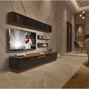 Resim Decoraktiv Trendstyle 5s Mdf Tv Ünitesi Tv Sehpası - Ceviz - Siyah 