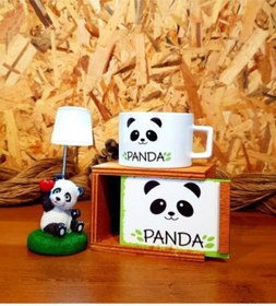 Resim RK Sevimli Panda Masa Lambası Ve Kutulu Kupa Aadaşa Hediye Seti 