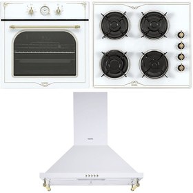 Resim VESTEL Ankastre Beyaz Rustik Set 202102091 